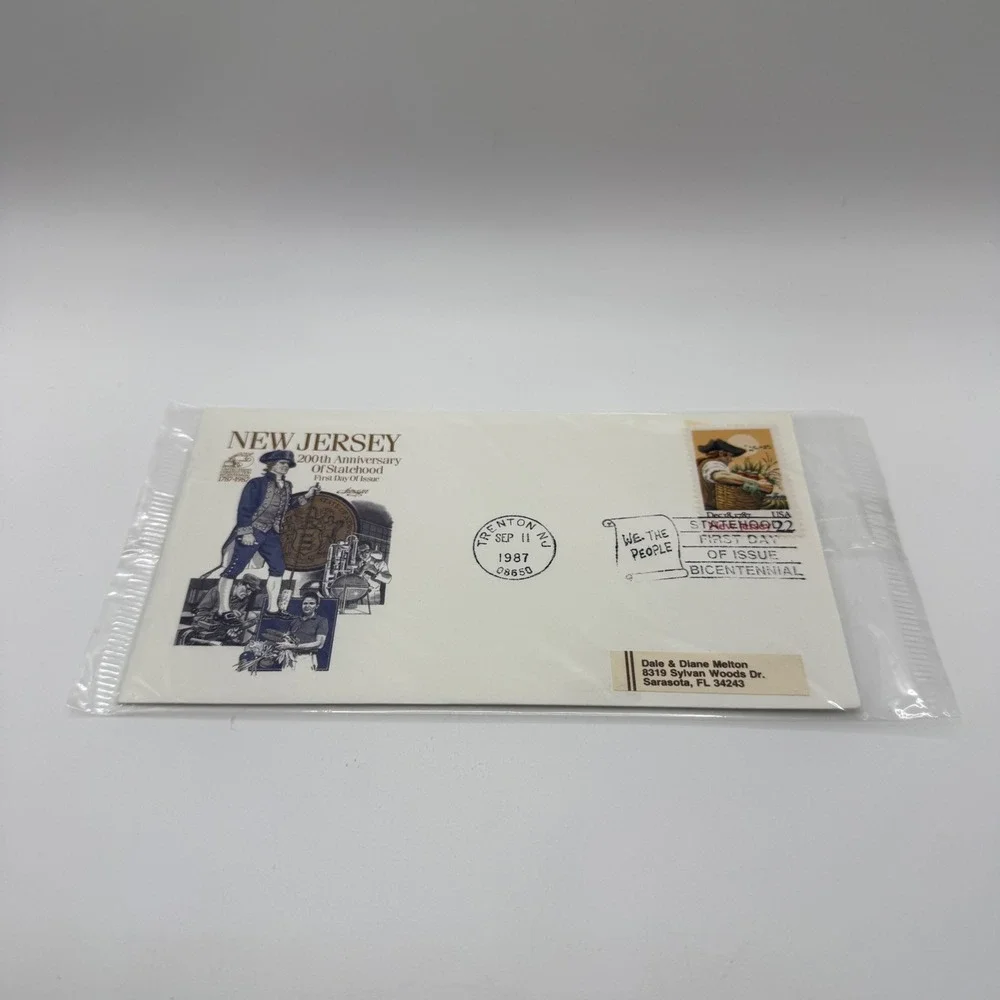 New Jersey 200th Anniversary Statehood First Day of Issue 1987 Trenton NJ FDC